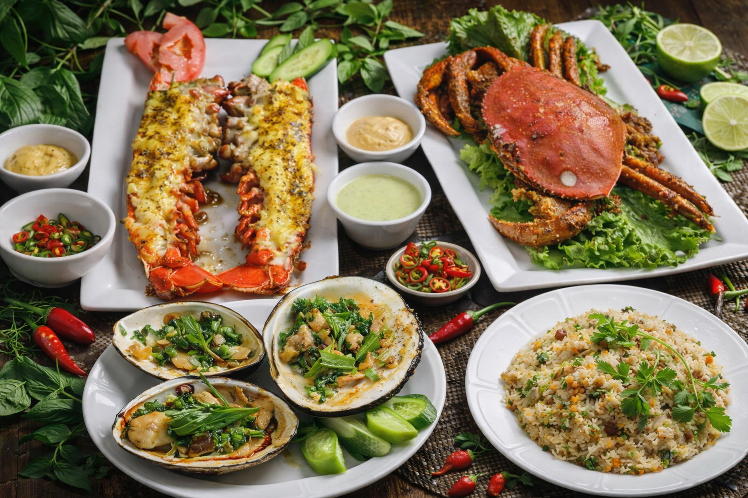 Ly's Kitchen seafood spread